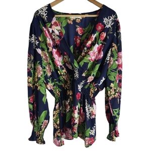 Floral Navy Women's Top